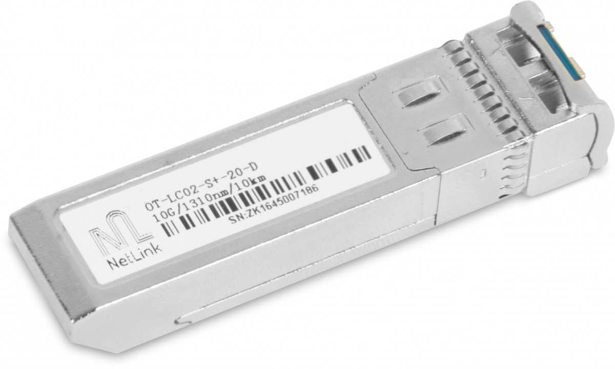 Модуль SFP+, NetLink SFP-OT-LC02-S+-10-D-10G/1310nm/10km