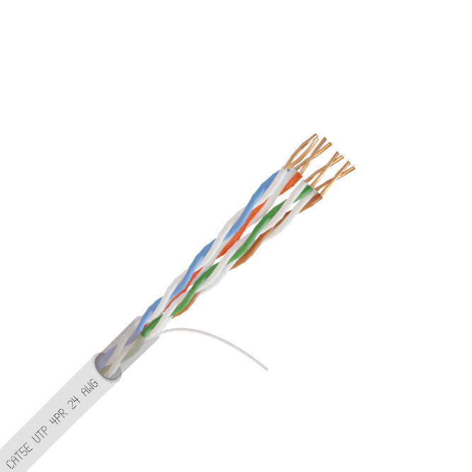 Кабель UTP 4PR PREMIUM 24AWG CAT5е 305м. белый внутренний