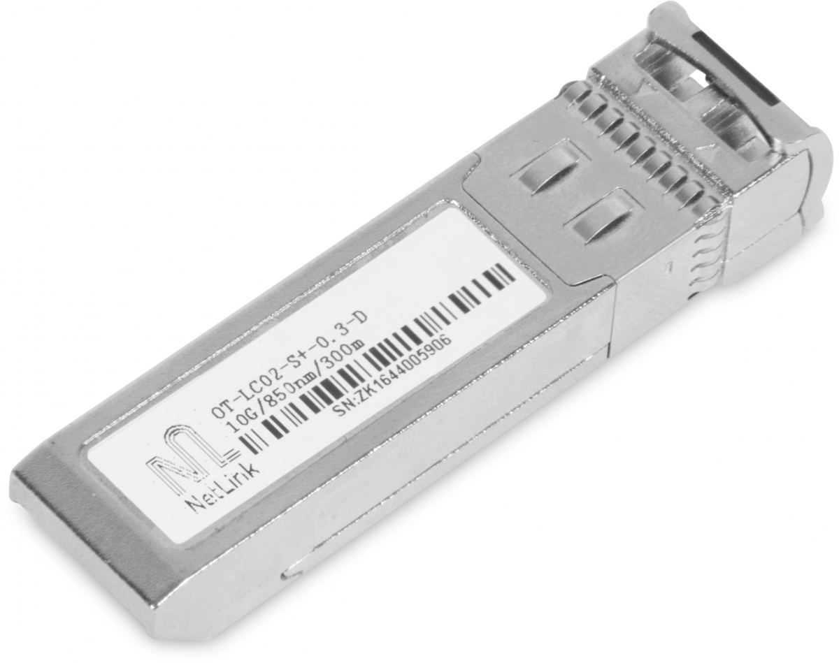 Модуль SFP+, NetLink SFP-OT-LC02-S+-0.3-D-10G/850nm/300m