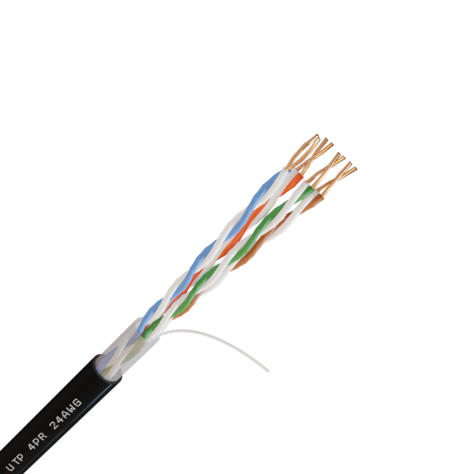 Кабель NetLink NL-CU UTP 4PR STANDART 24 AWG CAT5e ВНЕШНИЙ ЧЕРНЫЙ бухта