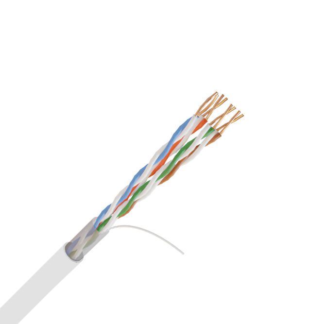 Кабель UTP 4PR PREMIUM 23AWG CAT6 305м. белый внутренний